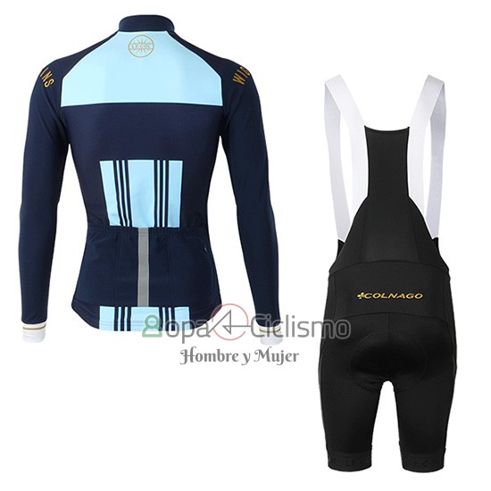 Lecol Ropa Ciclismo Culotte Largo 2019 Hombre Mangas Largas Azur Azul
